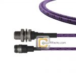 Low Loss N Female Bulkhead to N Female, 18 GHz, Composite LL335i Coax and RoHS
