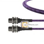 Low Loss N Female Bulkhead to N Female Bulkhead, 18 GHz, Composite LL335i Coax and RoHS