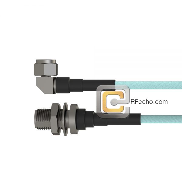 Low Loss N Female Bulkhead to Right Angle N Male
