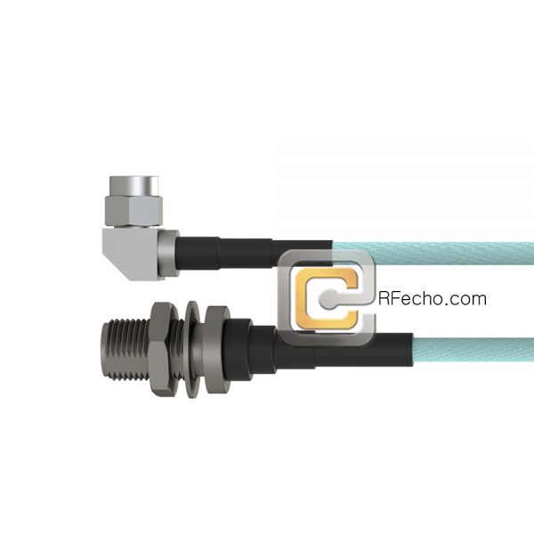 Low Loss N Female Bulkhead to Right Angle SMA Male