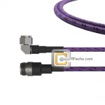 Low Loss Right Angle N Male to N Female, 18 GHz, Composite LL335i Coax and RoHS