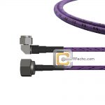 Low Loss Right Angle N Male to N Male, 18 GHz, Composite LL335i Coax and RoHS