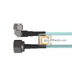 Low Loss N Male to Right Angle N Male, 18 GHz,  LL335i Coax and RoHS