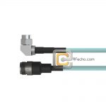 Low Loss Right Angle SMA Male to N Female, 18 GHz,  LL335i Coax and RoHS