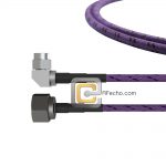 Low Loss Right Angle SMA Male to N Male, 18 GHz, Composite LL335i Coax and RoHS