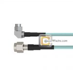 Low Loss TNC Male to Right Angle SMA Male, 11 GHz,  LL335i Coax and RoHS