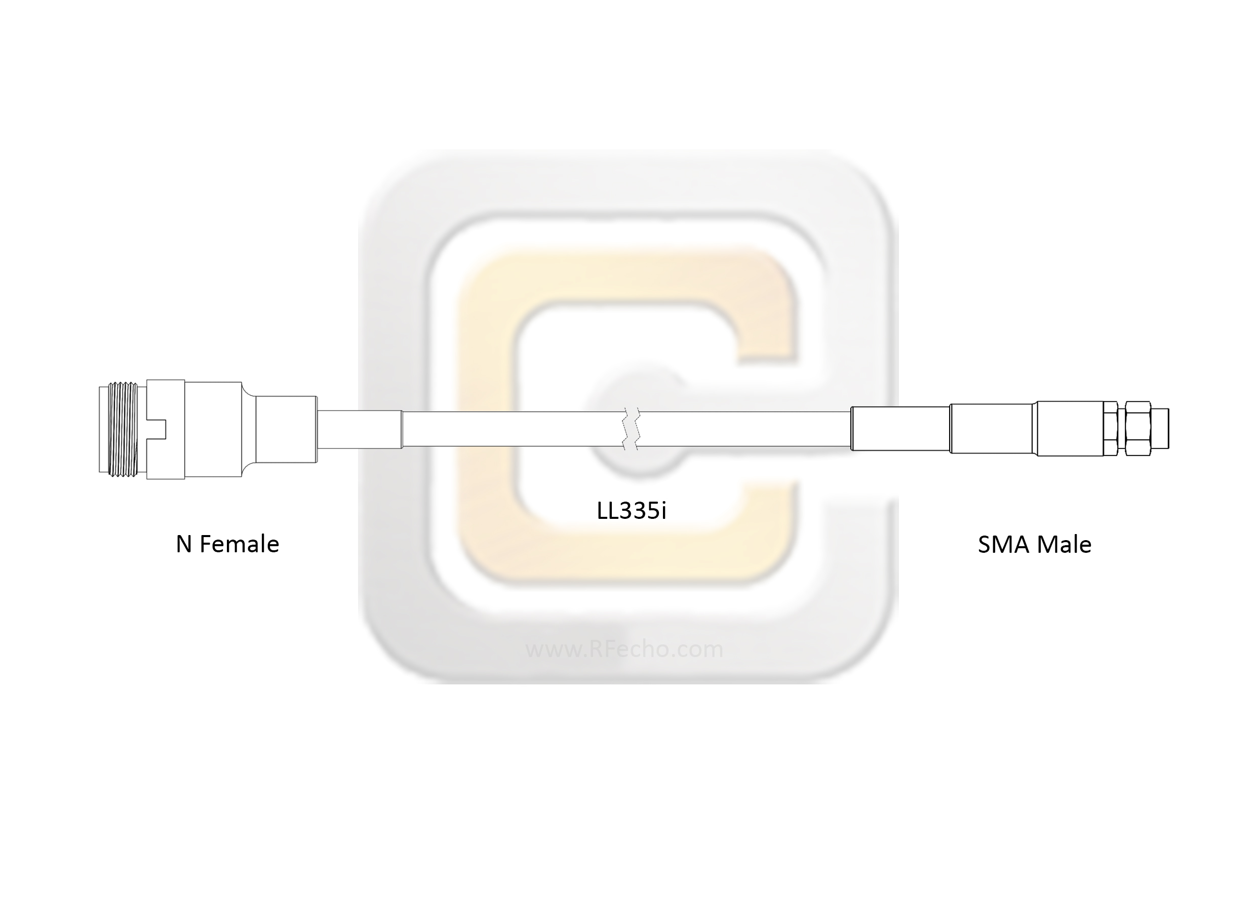 Low Loss N Female to SMA Male, 18 GHz, LL335i Coax and RoHS Low Loss N Female to SMA Male, 18 GHz, LL335i Coax and RoHS