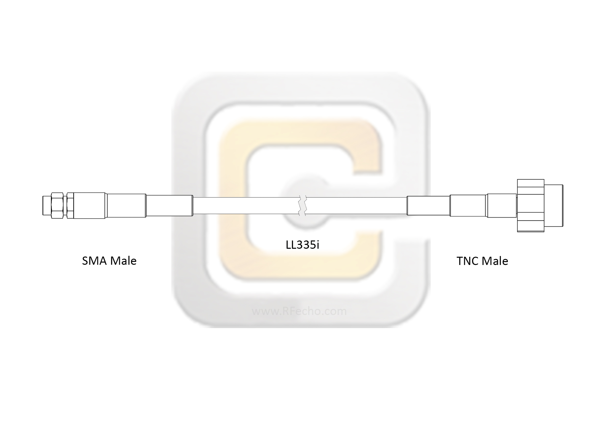 Low Loss SMA Male to TNC Male, 11 GHz, Composite LL335i Coax and RoHS Low Loss SMA Male to TNC Male, 11 GHz, Composite LL335i Coax and RoHS