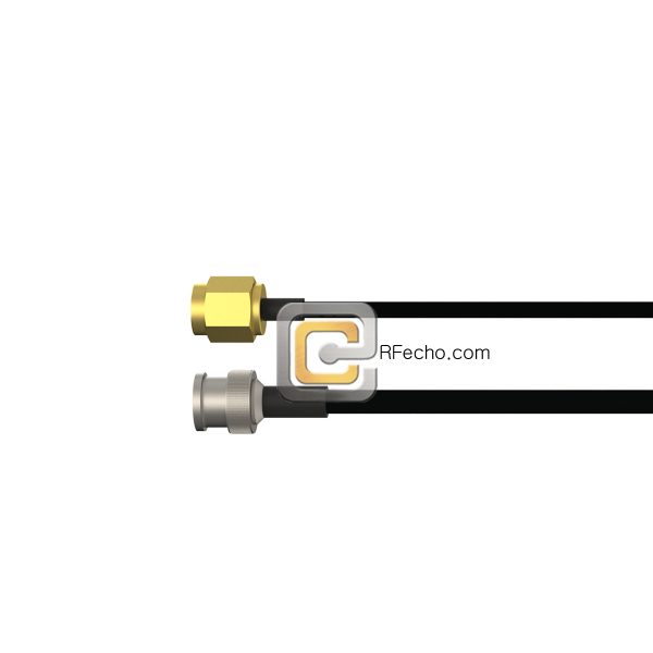 BNC Male to SMA Male LMR-240 Coax and RoHS F047-221S0-321S0-40-N