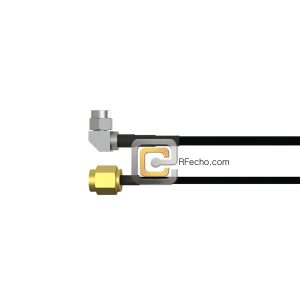 Right Angle SMA Male to SMA Male LMR-240 Coax and RoHS F047-321R0-321S0-58-N