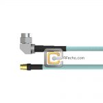Right Angle SMA Male to Mini SMP Female, 26.5 GHz, OM-086 Coax and RoHS