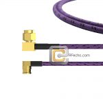 Right Angle SMA Male to Right Angle SMP Female, 26.5 GHz, CompositeOM-086 Coax and RoHS