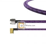 SMA Male to Right Angle Mini SMP Female, 26.5 GHz, CompositeOM-086 Coax and RoHS