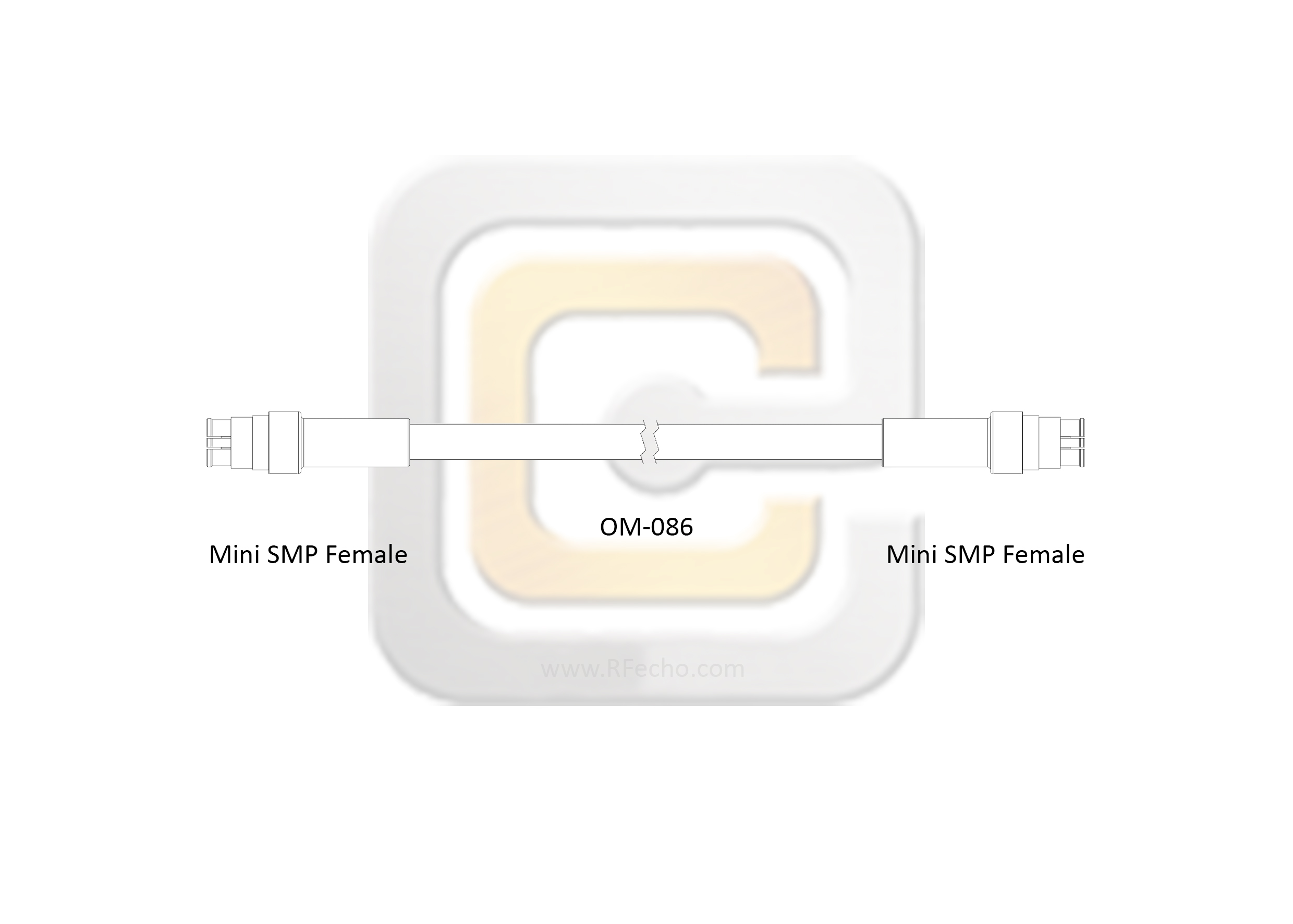 Mini SMP Female to Mini SMP Female, 26.5 GHz, CompositeOM-086 Coax and RoHS Mini SMP Female to Mini SMP Female, 26.5 GHz, CompositeOM-086 Coax and RoHS