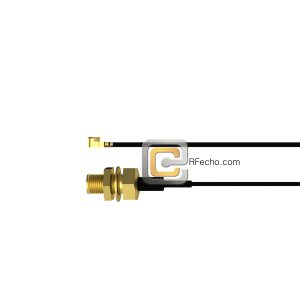 UMCX 2.5 Plug to Reverse Polarity SMA Female Bulkhead OM-113 Coax and RoHS F007-451S0-480S1-58-N