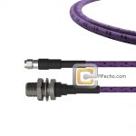 SMA Male to N Female Bulkhead, 18 GHz, Composite OM-141 Coax and RoHS