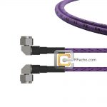 Low Loss Right Angle N Male to Right Angle N Male, 18 GHz, Composite OM-141FLEX Coax and RoHS