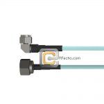 Low Loss N Male to Right Angle N Male, 18 GHz,  OM-141FLEX Coax and RoHS