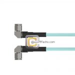 Low Loss Right Angle TNC Male to Right Angle TNC Male, 11 GHz,  OM-141FLEX Coax and RoHS
