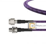 Low Loss TNC Male to TNC Female Bulkhead, 11 GHz, Composite OM-141FLEX Coax and RoHS