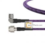 Low Loss TNC Male to Right Angle TNC Male, 11 GHz, Composite OM-141FLEX Coax and RoHS