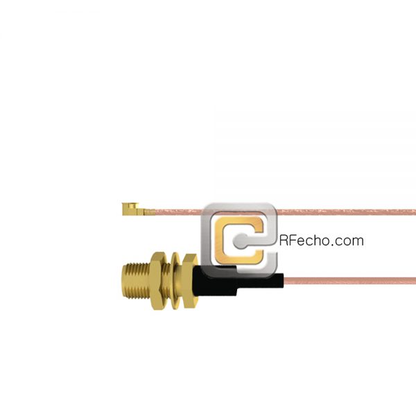 SMA Female Bulkhead to UMCX 2.5 Plug RG178 Coax and RoHS F074-320S1-451S0-30-N