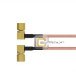 Right Angle SSMC Plug to Right Angle SSMC Plug RG178 Coax and RoHS F074-381R0-381R0-30-N