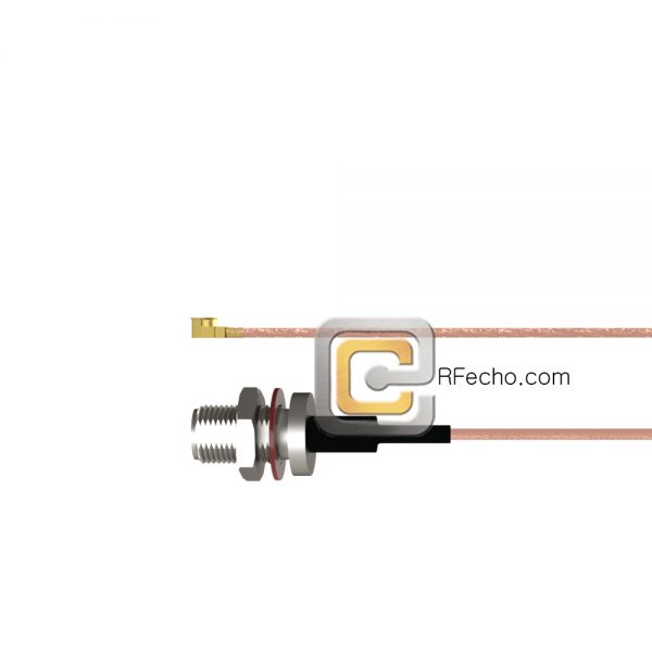 N Female Bulkhead to UMCX 2.5 Plug RG-178DS Coax and RoHS F075-290S1-451S0-30-N