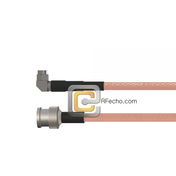 BNC Male to Right Angle SMA Male RG-316 Coax and RoHS F065-221S0-321R0-30-N