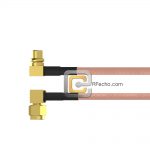 Right Angle MCX Plug to Right Angle SMA Male RG-316 Coax and RoHS F065-251R0-321R0-30-N