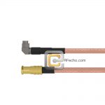 MCX Plug to Right Angle SMA Male RG-316 Coax and RoHS F065-251S0-321R0-30-N