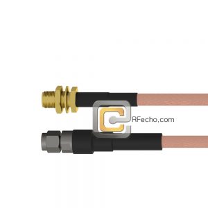 SMA Female Bulkhead to SMA Male RG-316 Coax and RoHS F065-320S1-321S0-30-N