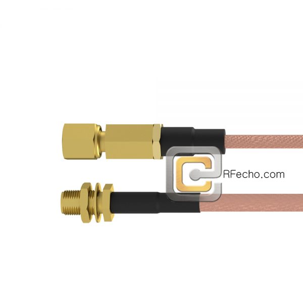 SMA Female Bulkhead to SSMC Plug RG-316 Coax and RoHS F065-320S1-381S0-30-N