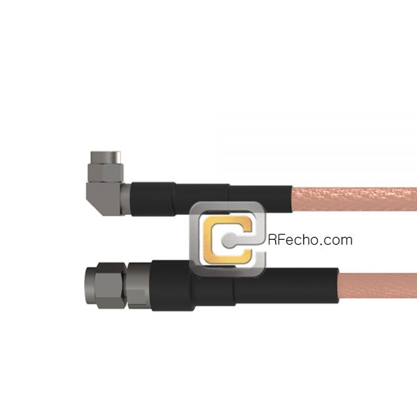 Right Angle SMA Male to SMA Male RG-316 Coax and RoHS F065-321R0-321S0-30-N