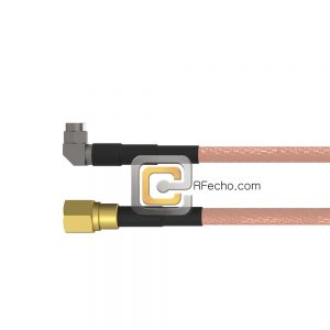 Right Angle SMA Male to SMC Plug RG-316 Coax and RoHS F065-321R0-341S0-30-N