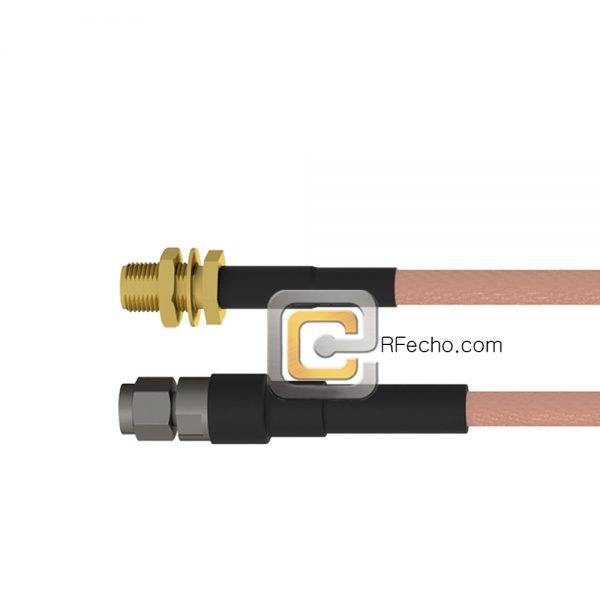 SMA Male to SMA Female Bulkhead RG-316 Coax and RoHS F065-321S0-320S1-30-N