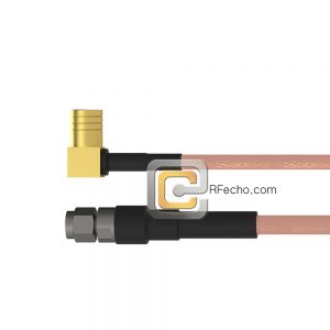 SMA Male to Right Angle SMB Plug RG-316 Coax and RoHS F065-321S0-331R0-30-N