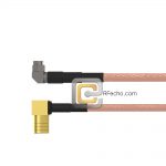 Right Angle SMB Plug to Right Angle SMA Male RG-316 Coax and RoHS F065-331R0-321R0-30-N