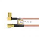 Right Angle SMB Plug to SMC Plug RG-316 Coax and RoHS F065-331R0-341S0-30-N