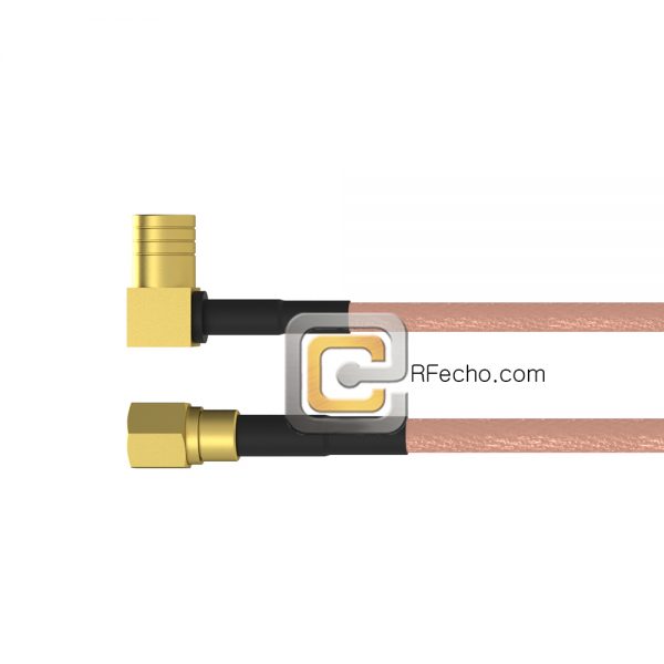 Right Angle SMB Plug to SMC Plug RG-316 Coax and RoHS F065-331R0-341S0-30-N