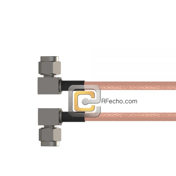 Right Angle SSMA Male to Right Angle SSMA Male RG-316 Coax and RoHS F065-361R0-361R0-30-N