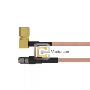 Right Angle SSMC Plug to SMA Male RG-316 Coax and RoHS F065-381R0-321S0-30-N