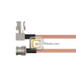 BNC Male to Right Angle BNC Male RG-58 Coax and RoHS F070-221S0-221R0-40-N