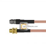 SMA Male to SMA Female Bulkhead RG-58 Coax and RoHS F070-321S0-320S1-50-N