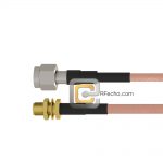 TNC Male to SMA Female Bulkhead RG-58 Coax and RoHS F070-411S0-320S1-50-N