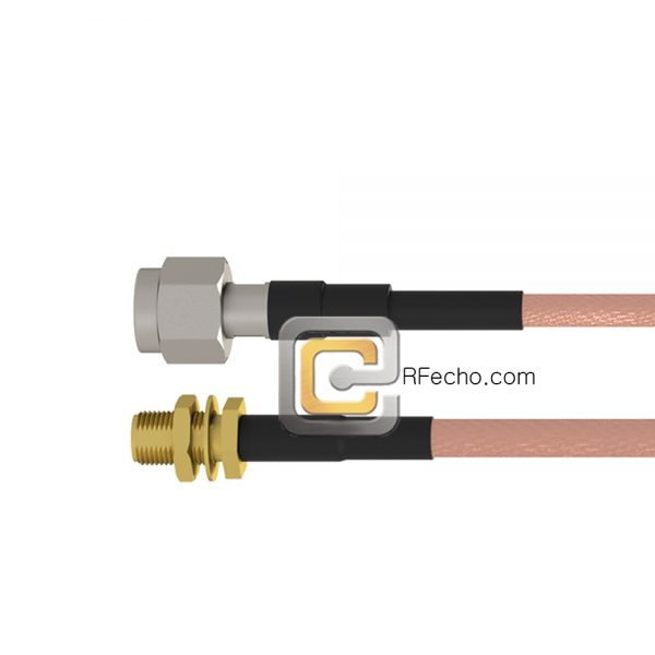 TNC Male to SMA Female Bulkhead RG-58 Coax and RoHS F070-411S0-320S1-50-N