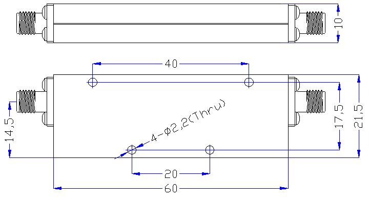 1.2 GHz to 11.5 GHz Rejection ≥35 dB @ 1.0 GHz High Pass Cavity Filter 01