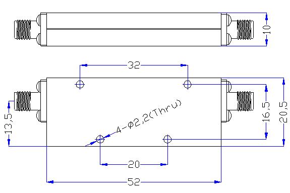 1.25 GHz to 12 GHz Rejection ≥50 dB @ DC -0.98 GHz High Pass Cavity Filter 01