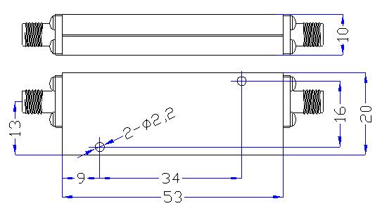 1.4 GHz to 13 GHz Rejection ≥60 dB @ DC -1.0 GHz High Pass Cavity Filter 01