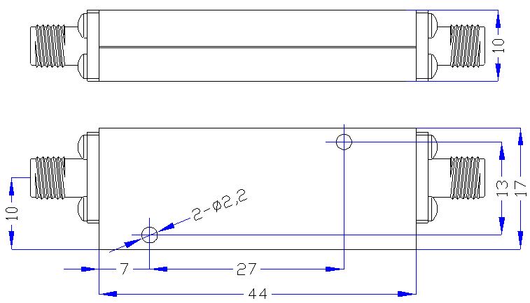 2.0 GHz to 18 GHz Rejection ≥50 dB @ DC-1.5 GHz High Pass Cavity Filter 01